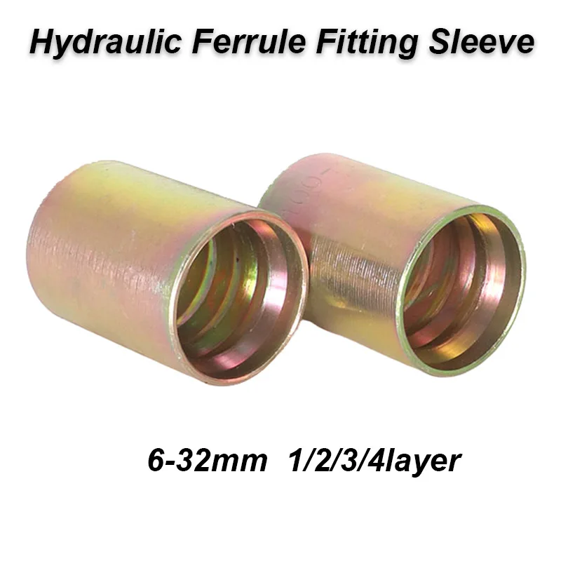 Joint de virole hydraulique, tube haute pression, type de retenue, coque à manchon 6-32mm, raccord de virole hydraulique 1/2/3/4 couches, 1 pièce