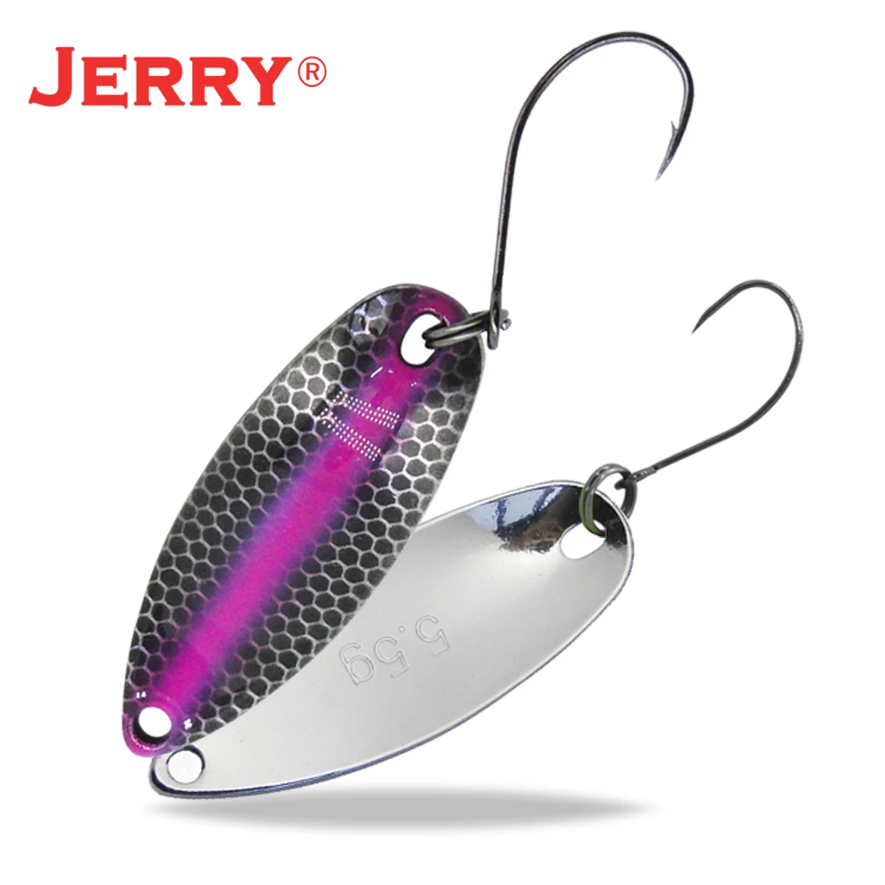 Jerry Sagitario-cuchara de Pesca de fundición, cebo de Metal de latón ultraligero para agua dulce, trucha, Lucio, lubina, lago, Spinning, 2g, 3,5g,