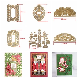 Vinatge Flower Edge Snowflake Stitched Frame Dies Metal Cutting Dies Reindeer Fairy Die Cut for DIY Paper Card Crafting 2024