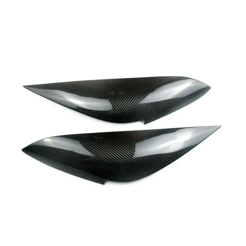 A30F-Real Carbon Fiber Front Headlight Lamp Cover Strip Eyebrow Trim Sticker Parts For Honda Fit Jazz 2021 2022