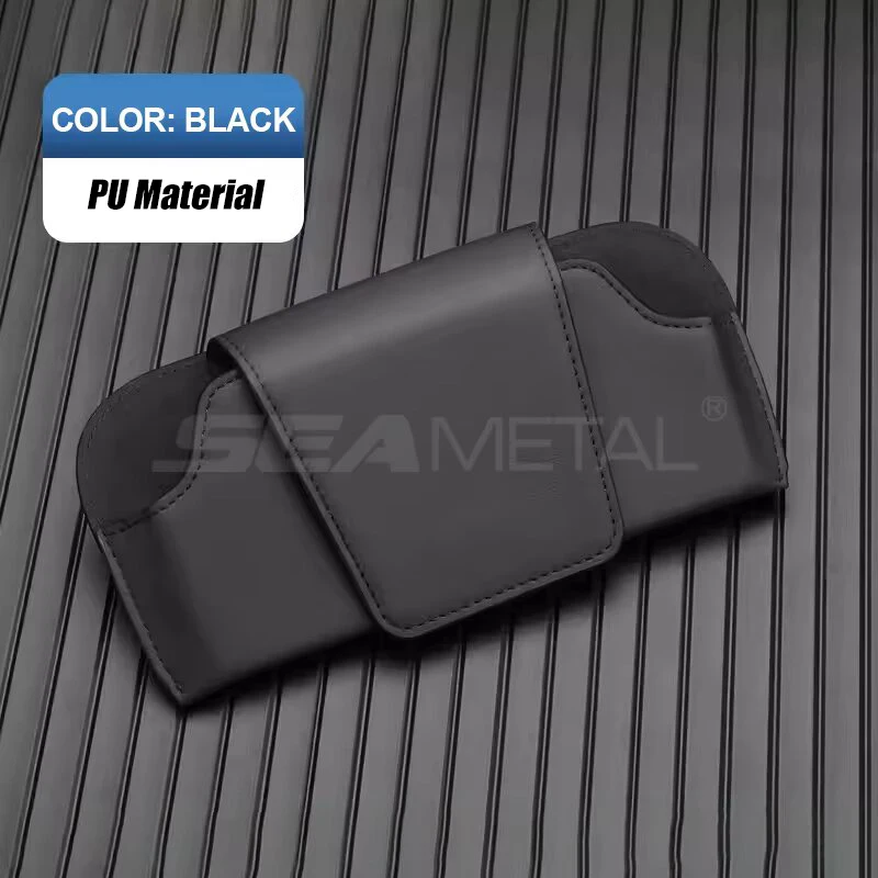 SEAMETAL Magnetische Suede Auto Brillenkoker Magnetische Zonnebril Houder Anti-Kras Zonneklep Brillen Bescherming Opbergdoos