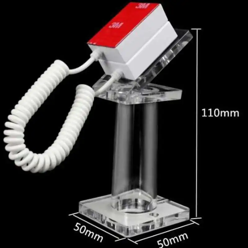 Anti-theft Mobile Cell Phone Display Stand with Spring Cable, Mount Holder, Fashion Phone Model, Jewelry Display Rack, 10Pcs