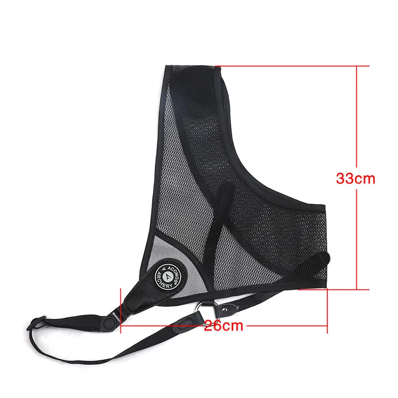 Archery Chest Guard Adjustable Belt and Buckles Protective Nylon Mesh Chest Protector Shooting Accessories