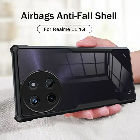 Transparent Acrylic Shockproof Coque For Realme 11 Realme11 4G Case TPU Soft Frame Protect Fundas Realmi Realmy Realm 11 4G 6.4"