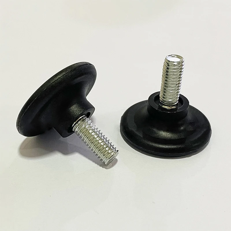 

4 шт. черно-белые железные пластиковые мебельные столы, стулья, диванные ножки, регулируемый Выравнивающий скользящий коврик M6 M8