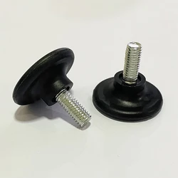 4Pcs Black White Iron Plastic Furniture Table Chair Sofa Leg Feet Adjustable Leveler Glide Slide Pad M6 M8