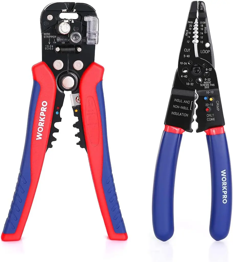 

Wire Stripper Set, 8-Inch Self-Adjusting Wire Stripper and Multi-Tool Stripper for Stripping, Cutting and Crimping, Ideal for