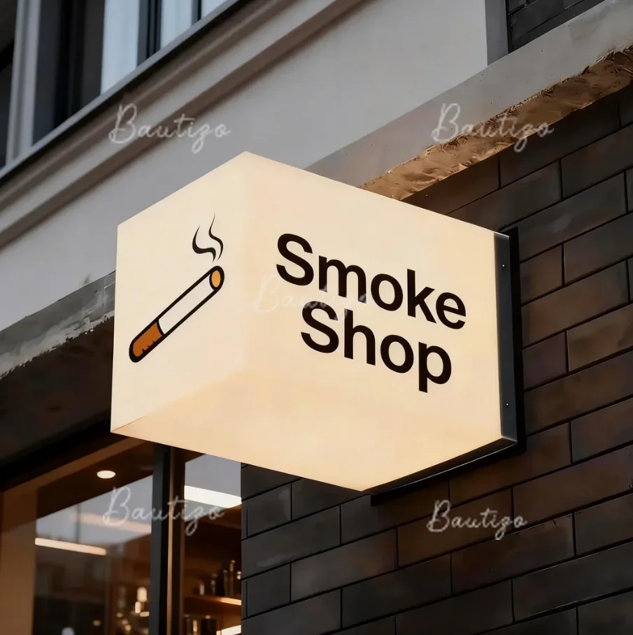 Smoke Shop Single Sided Light Box Custom Acrylic Light Box Outdoor Hanging Board Advertising LightBox Sign Store Led Light Box