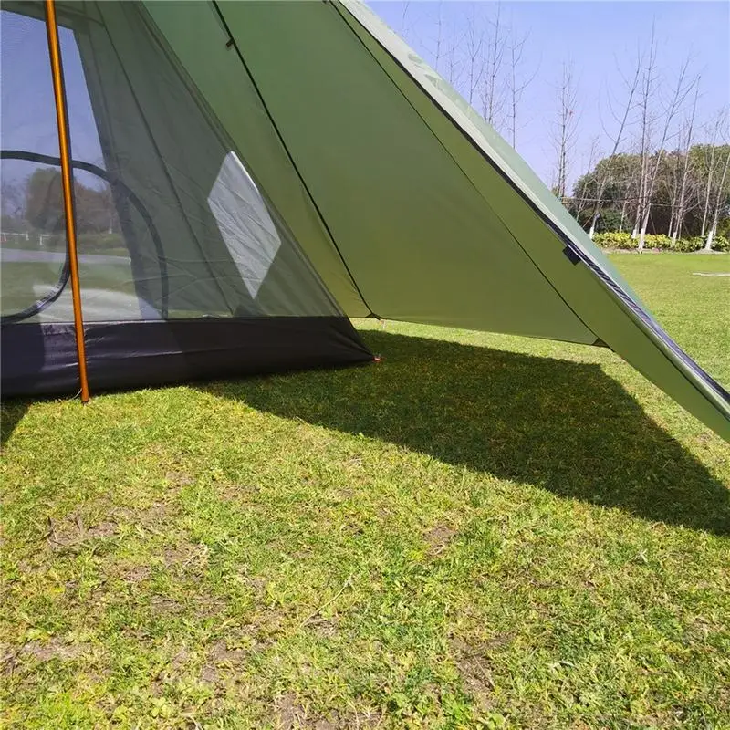 Imagem -02 - Barraca de Acampamento Pirâmide para Pessoas Impermeável Windproof Tenda de Fácil Configuração Leve Pyramid Teepee com Janela de Chaminé Quadrada e