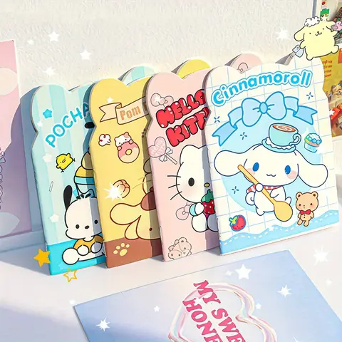 Mini cuadernos de 20 piezas, Hello Kitty, Kuromi, Cinnamoroll, My Melody, coloridos blocs de notas de bolsillo para recuerdos de fiesta de oficina