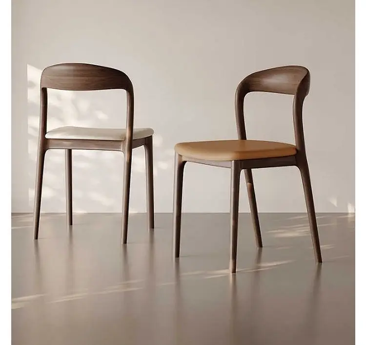 Nordic Minimalist Solid Wood Dining Chair Modern Designer Backrest Home Study Office Chair