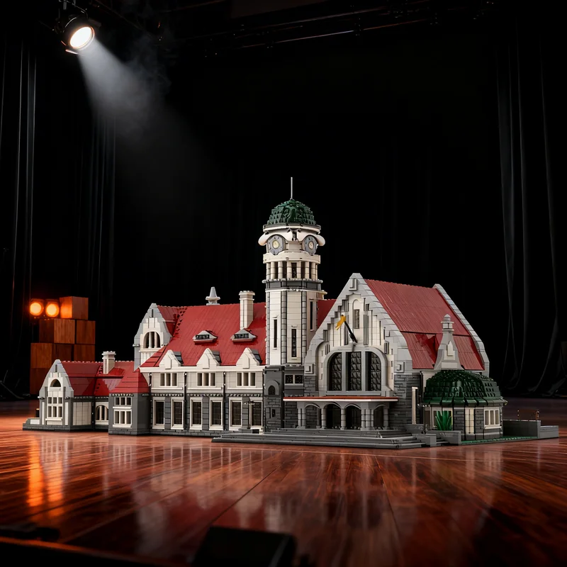 

Конструктор MOC «Старая железная дорога Цзинань», 9527 деталей, модель архитектурного сооружения, игрушка-подарок, креативный коллекционный набор для демонстрации, премиум-класс, для взрослых и детей