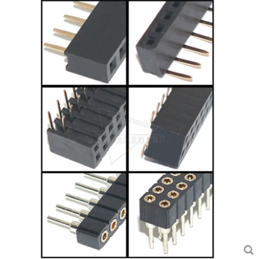 10 PCS Male to Female 2mm Pitch 40 Pins Male to Male Pin IC Socket Connector Straight Needle Curved Needle Patch