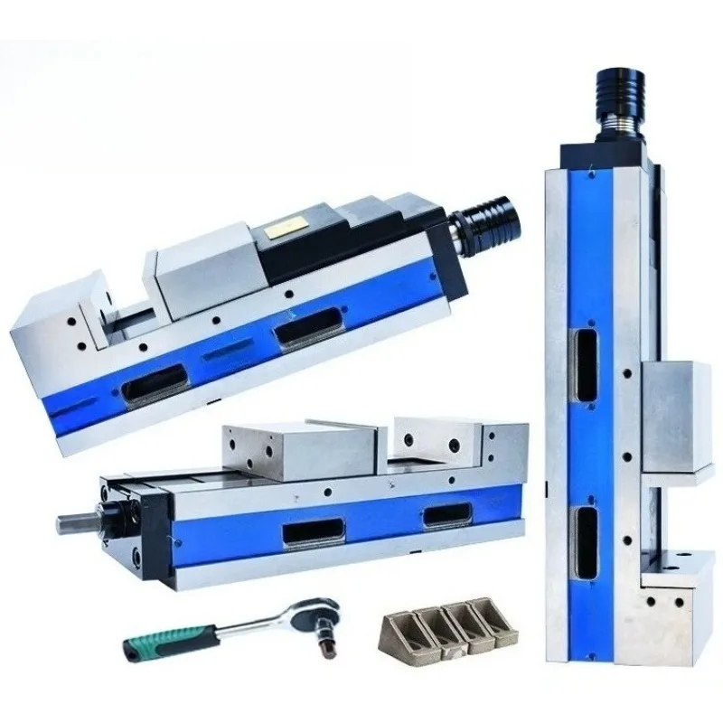 Precision CNC Machine Vise | Compact Mechanical/Hydraulic Angle Vise for Milling & Machining Centers