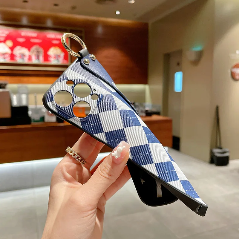 لينة بولي TPU شريط للرسغ الحال بالنسبة لسامسونج S24 S25 S23 S22 زائد الترا S21 S20 FE A55 54 35 15 52 53 73 25 شبكة يده غطاء الهاتف #6