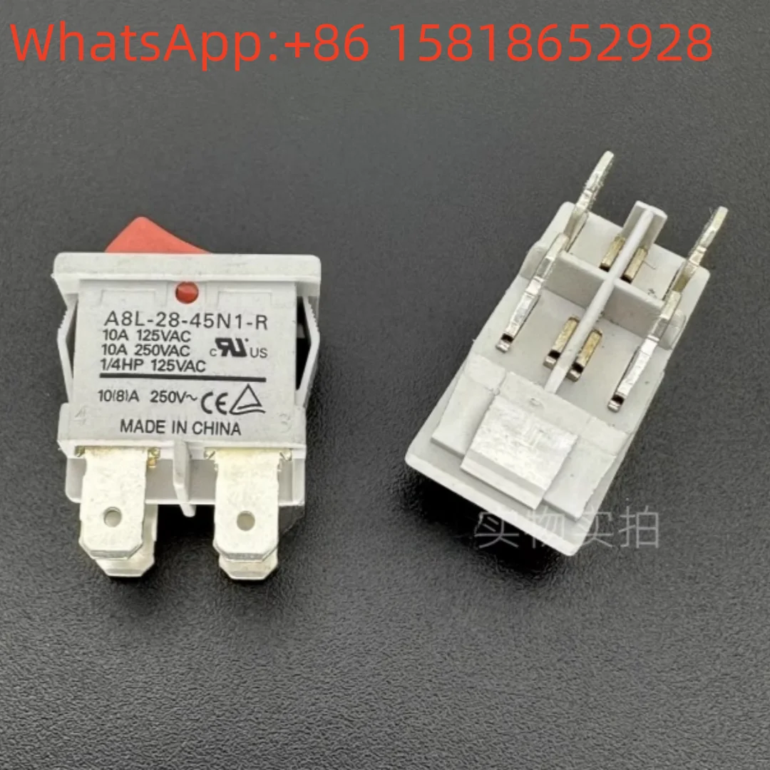 2pcs Japan Omron A8L-28-45N1-R High Current Rocker Switch 4 Pin 2 Position 10A 250V Rocker Power