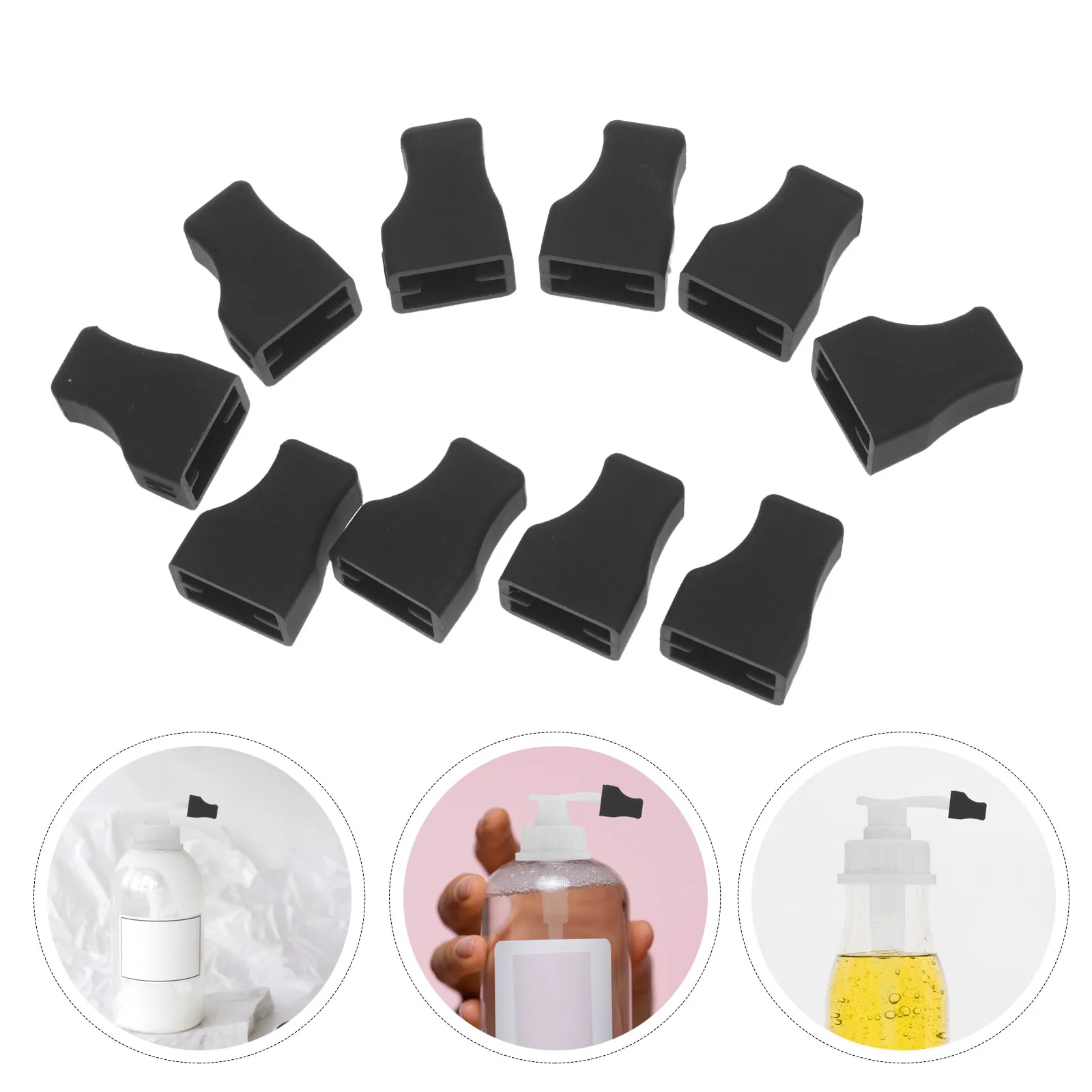 

10pcs Syrup Pump Covers Silicone Pourer Cap For Coffee Syrup Pump Tip Sugar Condiments Olive Oil Bottle Long Lotion Dispenser