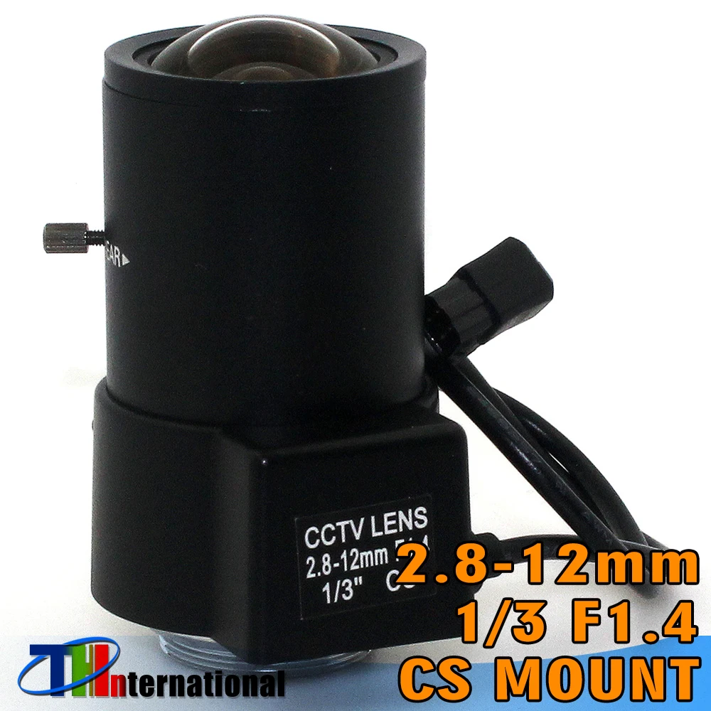 

1/3" 2.8-12mm cs lens F1.4 Manual Varifocal DC Auto Iris CCTV IR Lens CS Mount for IP Box Camera for Surveillance camera