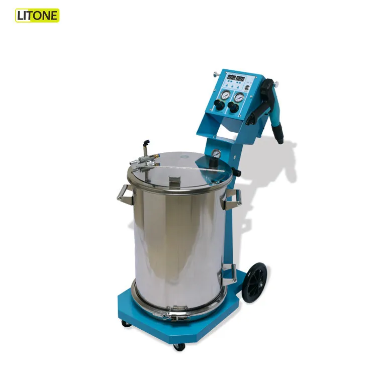 Litone Cheap Manual Electrostatic Powder Spray Equipment OptiFlex-2L with powder hopper