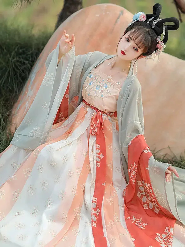 Ancient Chinese Costume Fairy Hanfu Dress Women Elegant Traditional Chinese Tang Suit Girl Noble Princess Costume Folk Dance