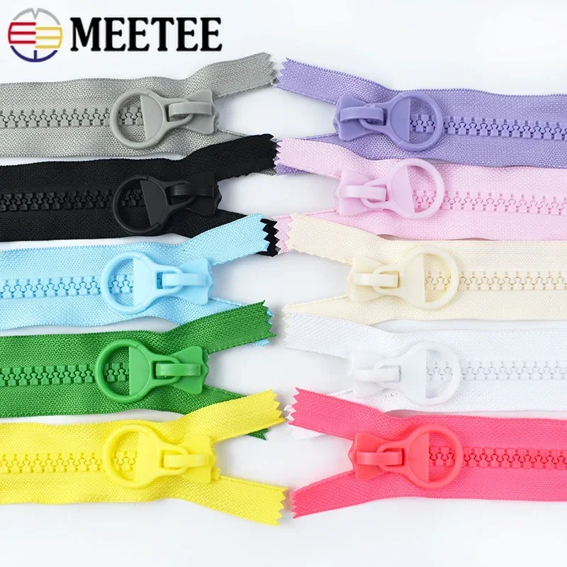 2/5/10Pcs 10# Extra Large Resin Zippers 20/25/30cm No Endless Lock Colorful Zipper Pencil Case Makeup Bag Decoration Zip Repair