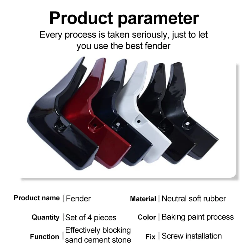 Car Fenders For Geely Galaxy Starship 7 EM I Accessories 2025 2026 Front Rear Mudguards Mud Splash Guards Baking Paint Mudflaps