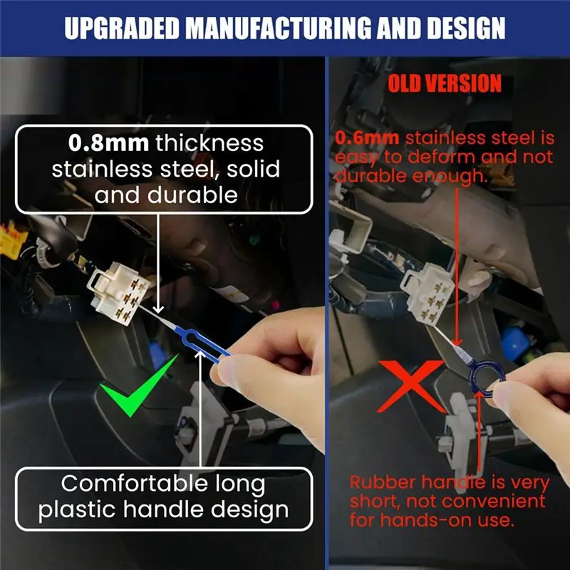 DT17 39Pcs Terminal Removal Tool Set Kit - Pin Extractor Tool for Car Electrical Wire Connector, Durable Metal