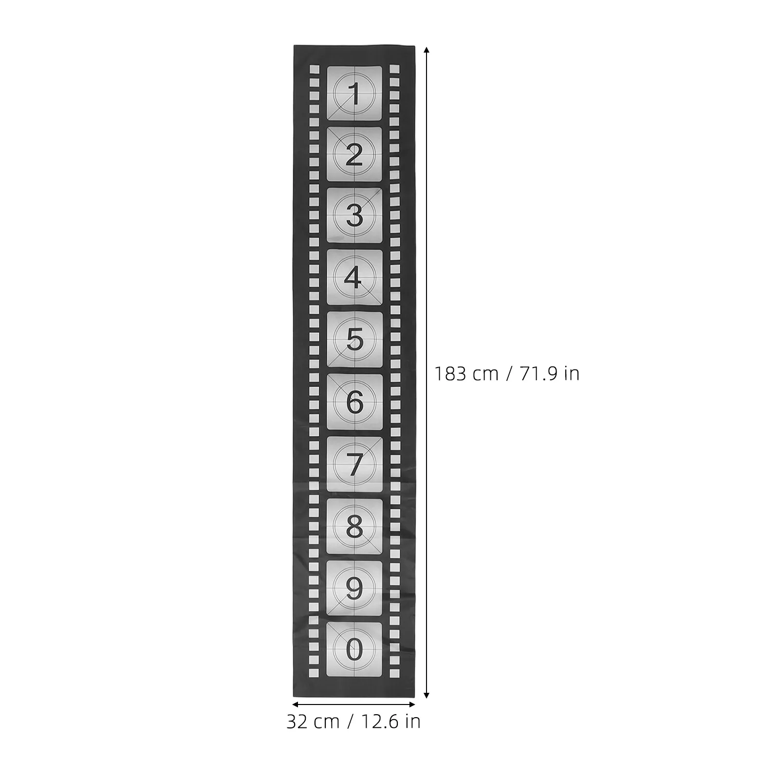 Movie Night Table Runner Retro Film Strip 72x12.6 Movie Theme Party Decoration Cinema Birthday Buffet Theater Decor