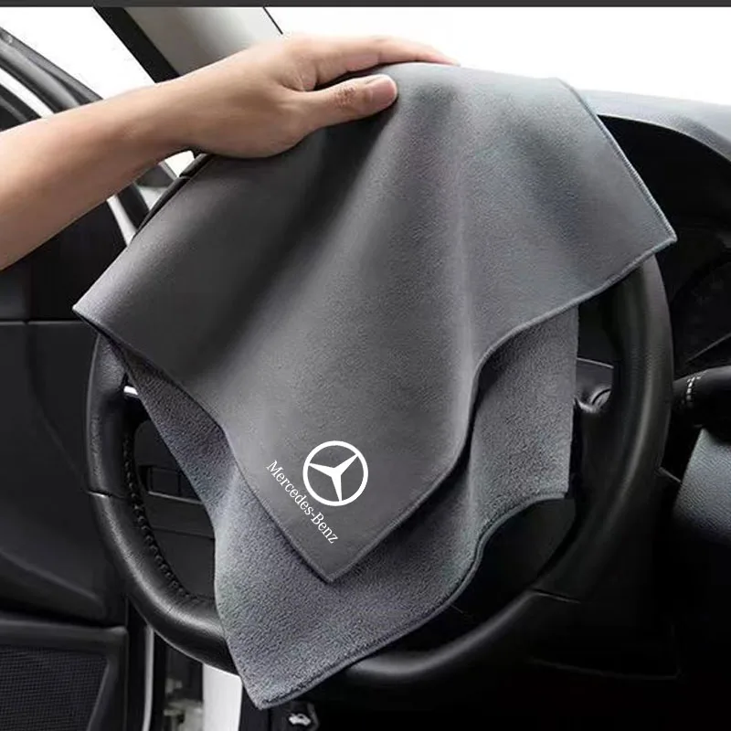 Microfiber Car Towel Car Cleaning Care Cloth Auto Towel For Mercedes Class W203 W210 W211 W212 W221 W222 CLS CLA CLK SLK GLK