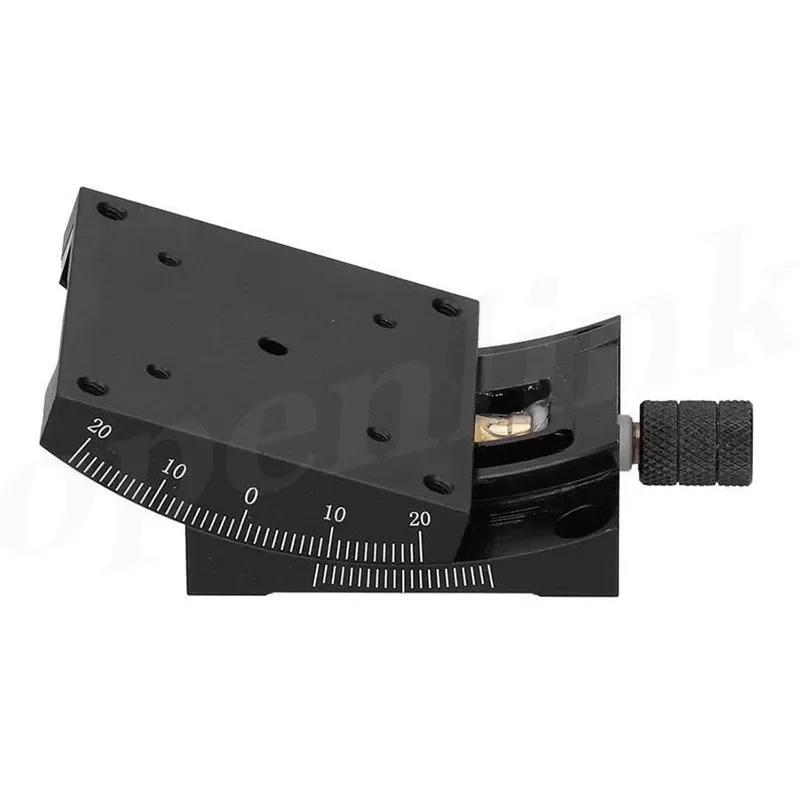 X-Axis Angle Tilt Slide Manual Radian Precision Fine-Tuning Displacement Platform Positive And Negative Adjustment Goniometer
