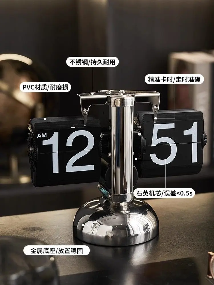 Clock ornament office computer desk e-sports room layout living room entrance soft decoration high-end niche