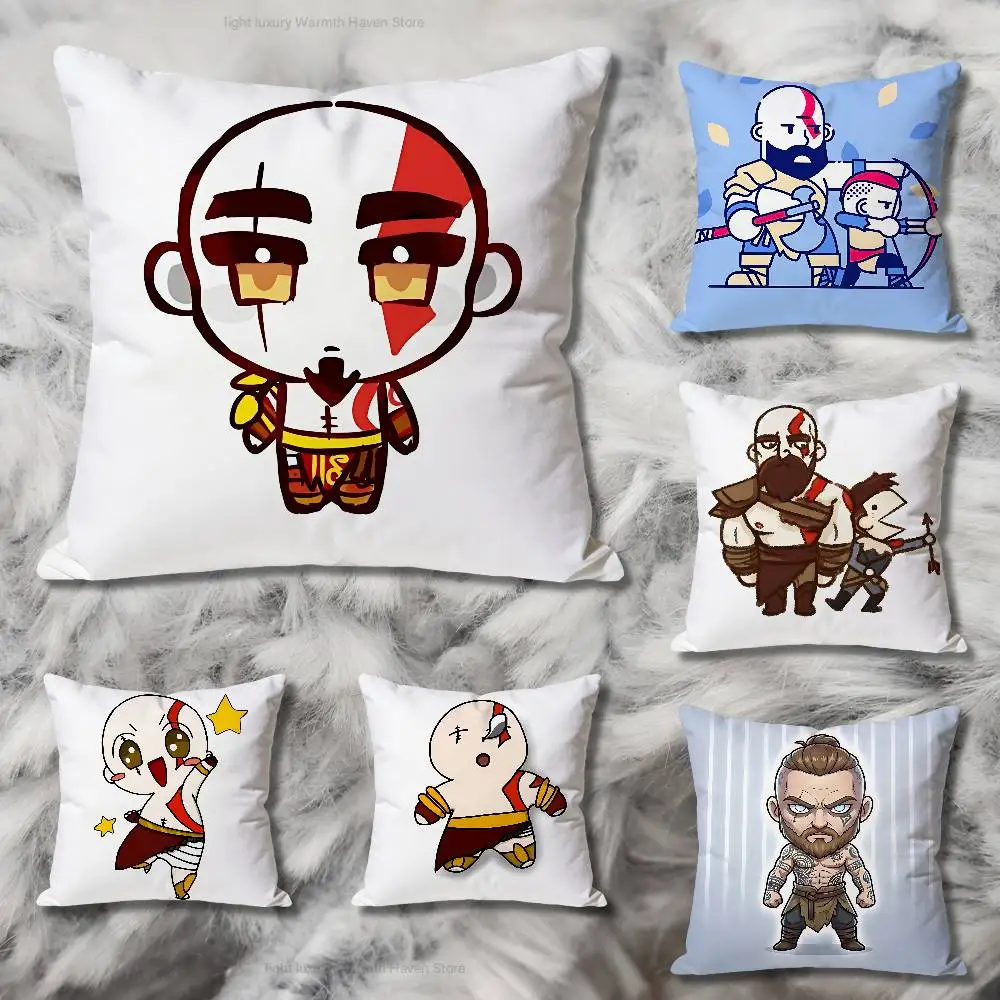 

Game G-God of W-War Pillow Cases for Bedroom Living Room Sofa Home Decor Polyester Cushion Cover with Zipper