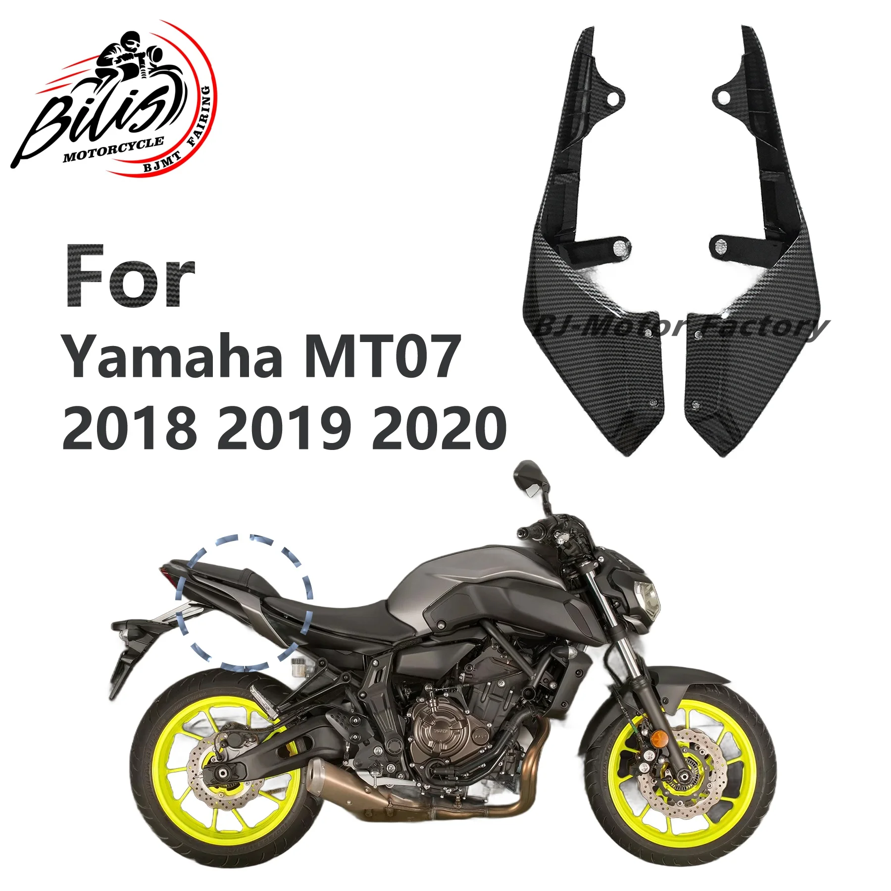 

Rear Tail Side Seat Upper Cover Fairing Fit For YAMAHA MT-07 MT07 2018 2019 2020