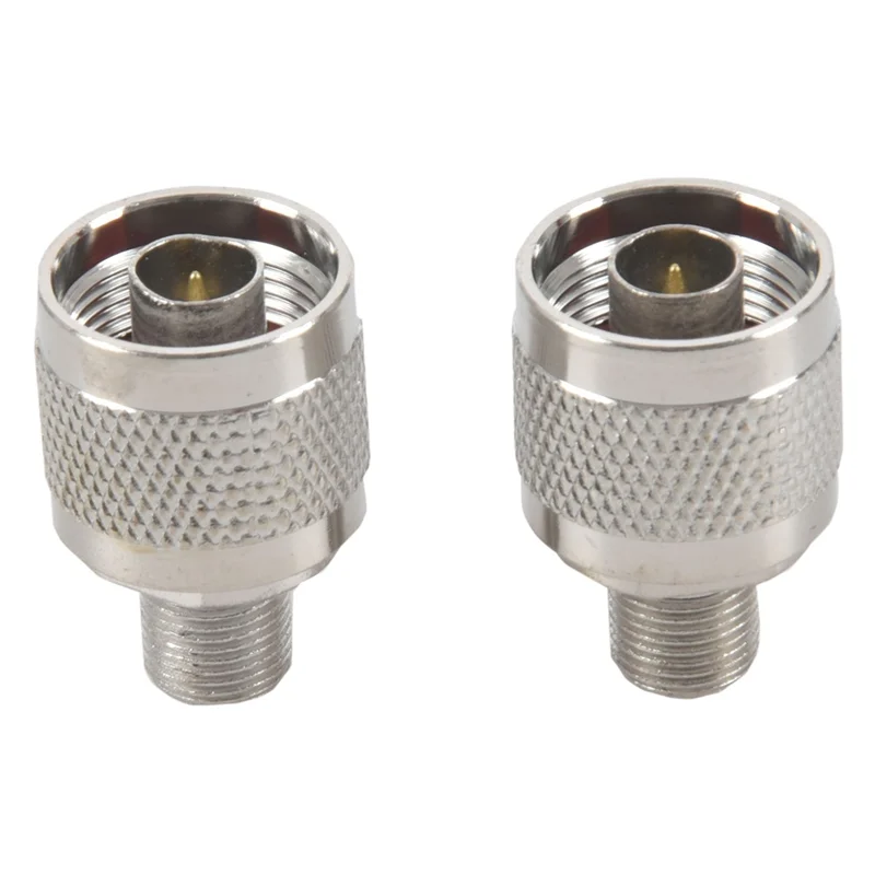 20 قطعة N نوع ذكر التوصيل إلى F أنثى RF موصل محول محوري للهوائي اللاسلكي ، فضي