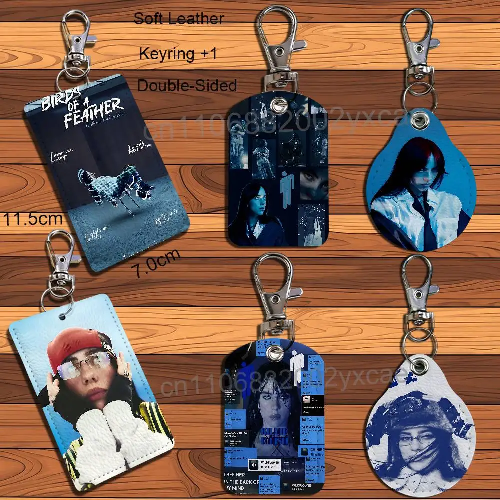Birds Of A Feather Wildflower Billie Eilish  Keychain Holder Suitable For Subway Bank Card Bus Case Badge Holder Wallet Card
