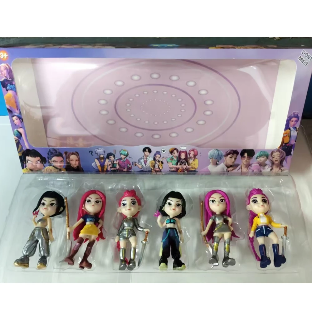 Nuevo 2026 6 unids/set Anime KPop Devil Hunter vinilo juguete Rumi Mira Zoi personaje máscara de vinilo caja ciega ornamento juguete regalo de Navidad