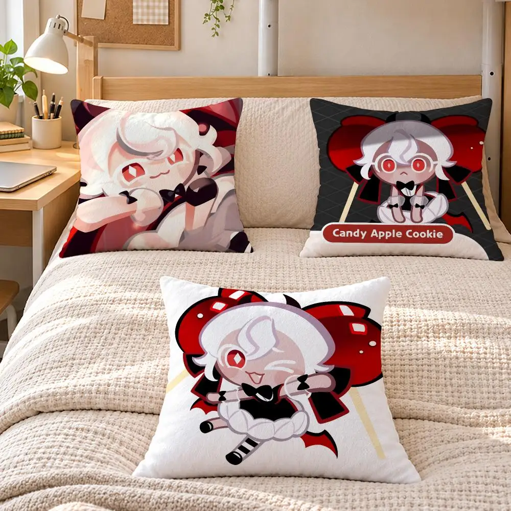 Game Cookie C-Candy Apple Cookie Cushion Cover Soft Short Plush Sofa Bedroom Den Car Dorm Decor Gifts