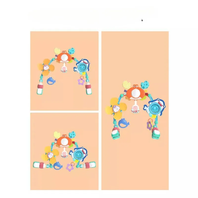 幼児カニベッドベルガラガラ子供 0-1 歳の赤ちゃんぶら下げタイプなだめるパズルベビーカーベッドフレームベルペンダント