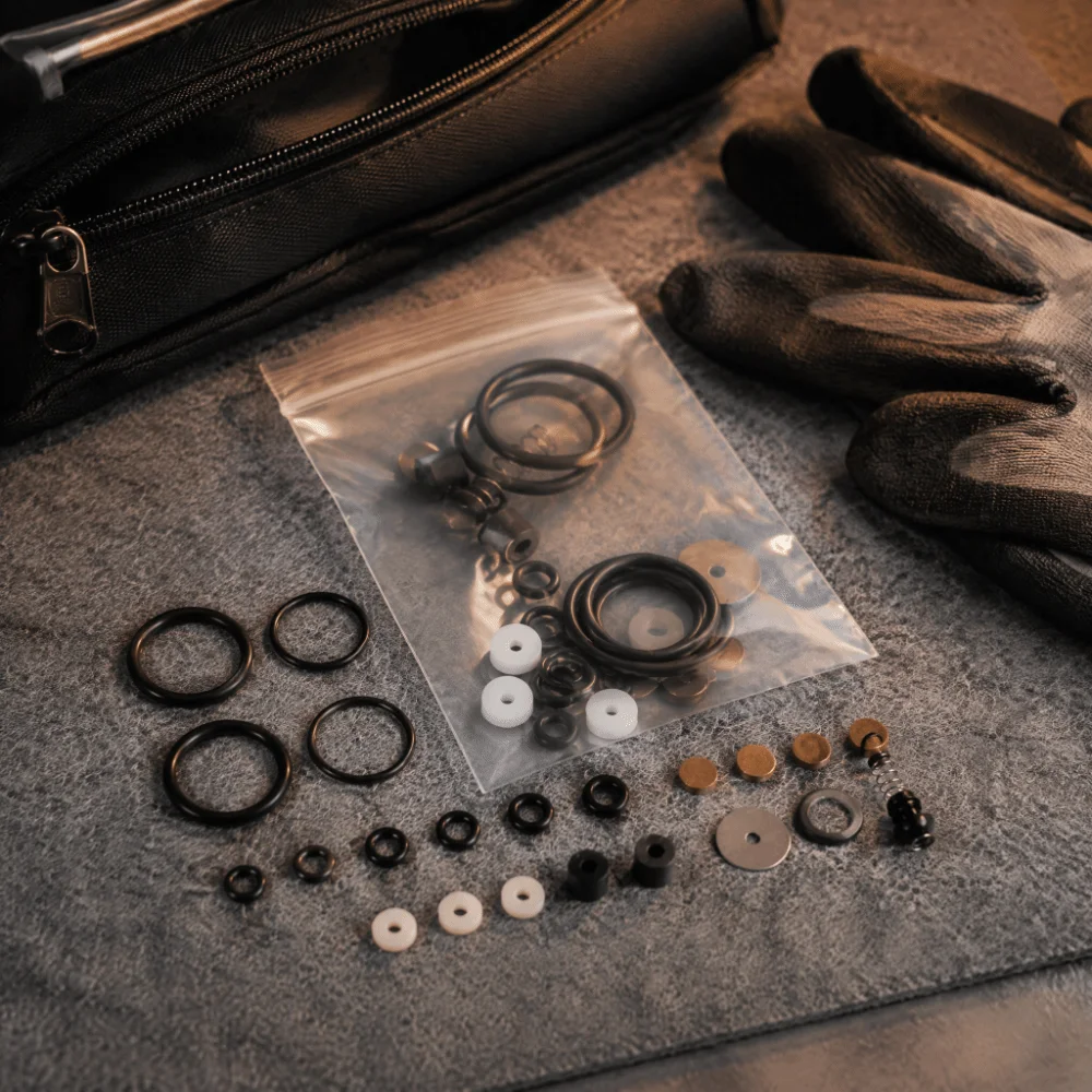 12V Compatible PCP Air Compressor Parts Metal Construction PVC Material High Pressure Pump Repair Kit Replacement Part
