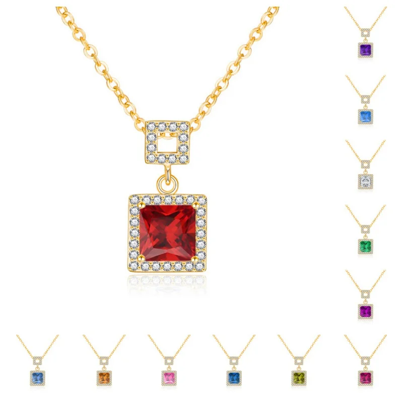 

S925Sterling Silver December Birthstone12Birthstone Necklace