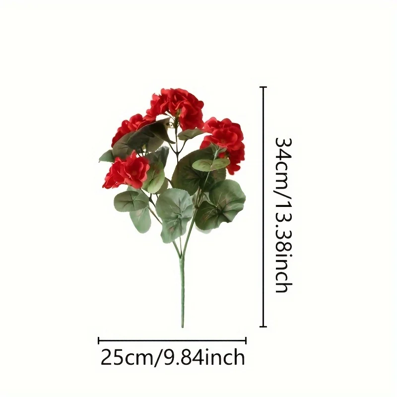 1/3PCS Artificial Birchapple Flowers, Large Artificial Geranium, Artificial Flowers For Family Wedding Kitchen Garden Festival D
