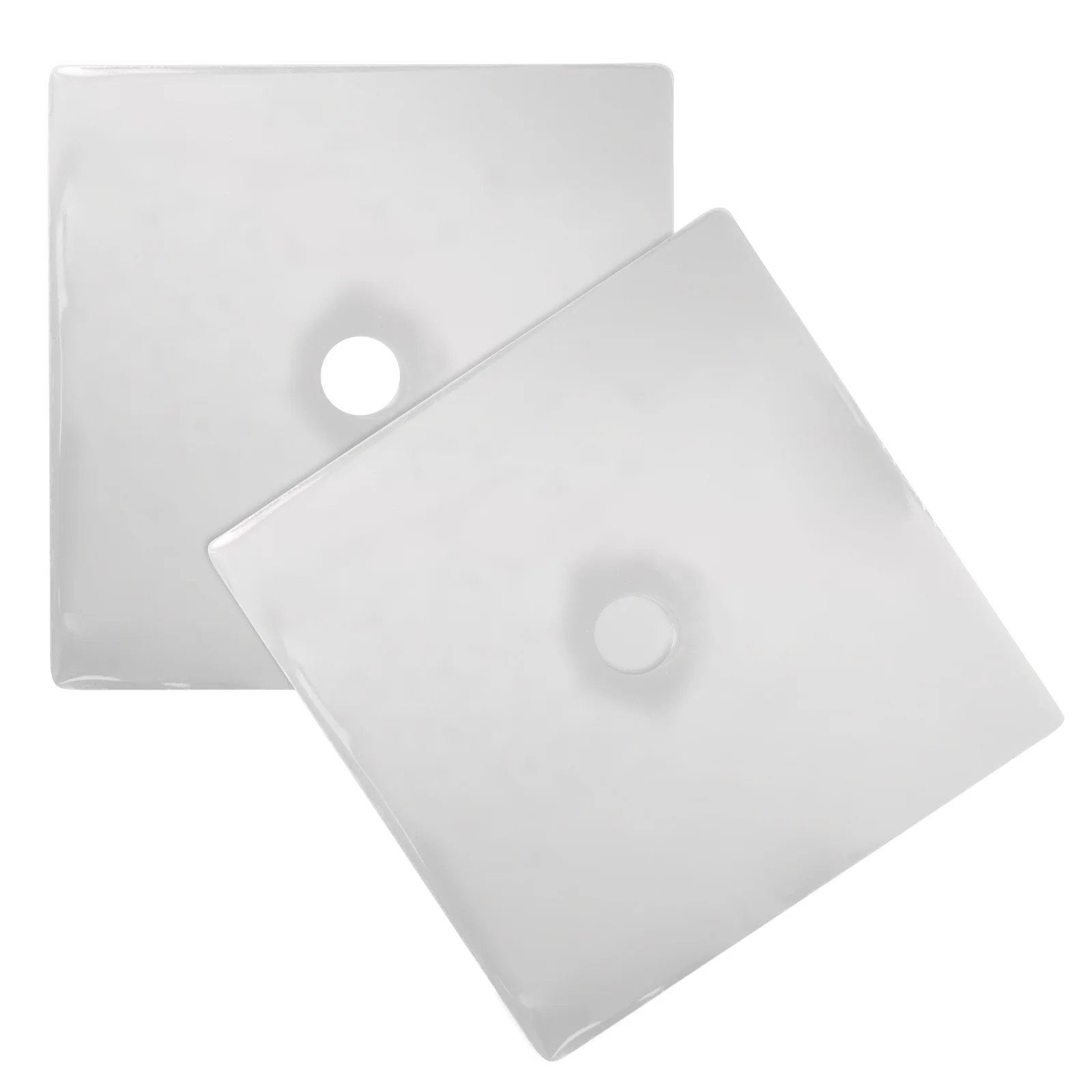 

2pcs Anti-Stain Toilet Brush Cover Replacement Sturdy Odor Blocking Plate For Bathroom Supplies Mini Square Plates Home