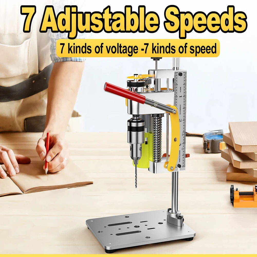 

DIY High Precision Drilling Machine Mini Drill Press B10 Chuck Small Benchtop Drill Press Metal Wooden Jade DIY Crafts Tool