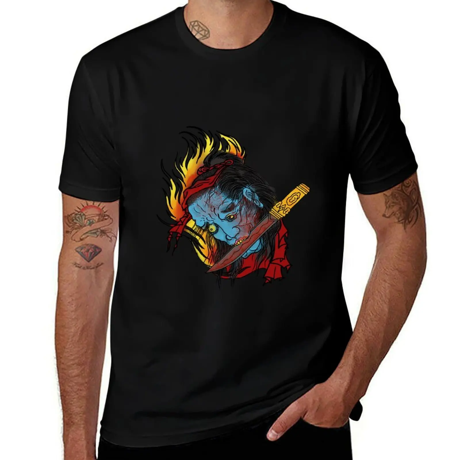 

severed head T-Shirt valentines clothes oversizeds oversized tops black t shirts for men