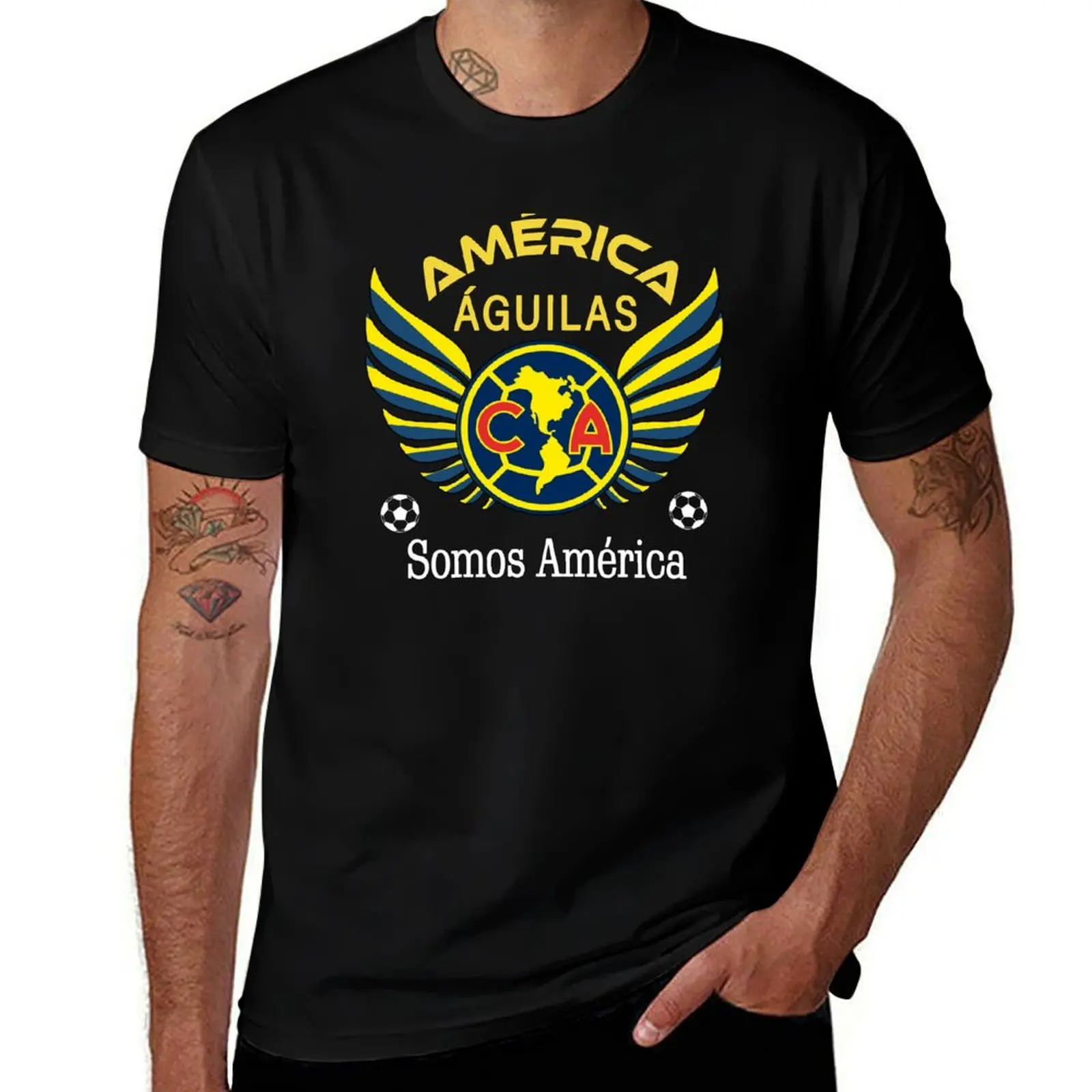 

Aguilas del America Somos America Club America Futbol Mexicano Liga MX T-Shirt Breathable Travel T-Shirt