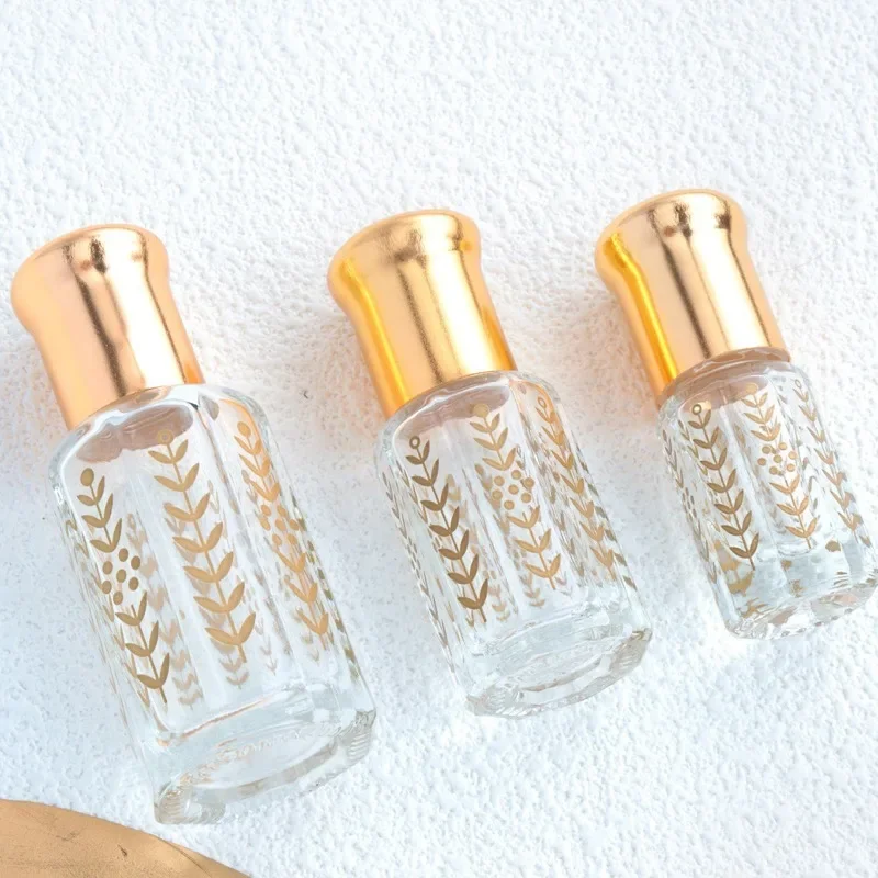 3ml/12ml Glass Roll on Bottle Mini Essential Oil Container Portable Sample Lip Oil Roller Bottle Empty Refillable Perfume Bottle