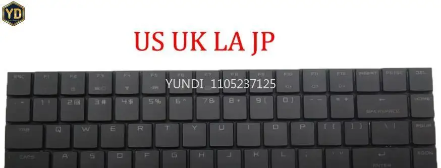 YD Laptop RGB Backlit US UK LA JP Keyboard For Komplett QC7 For Khameleon P9 Colourful Backlit English US Black No Frame New