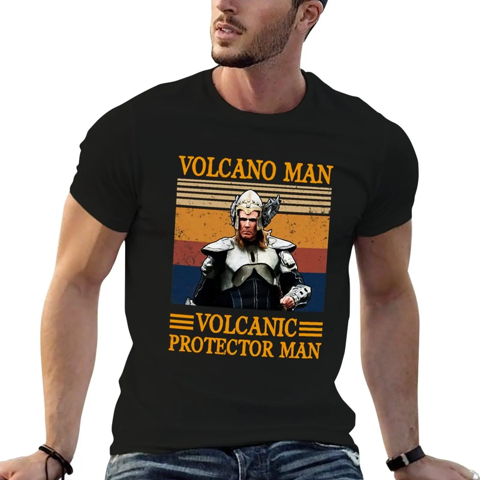 Vitntage Erickssong Eurovision Volcano Man Volcanic Protector Man T-Shirt fashion shirts anime tshirt Short sleeve tee men
