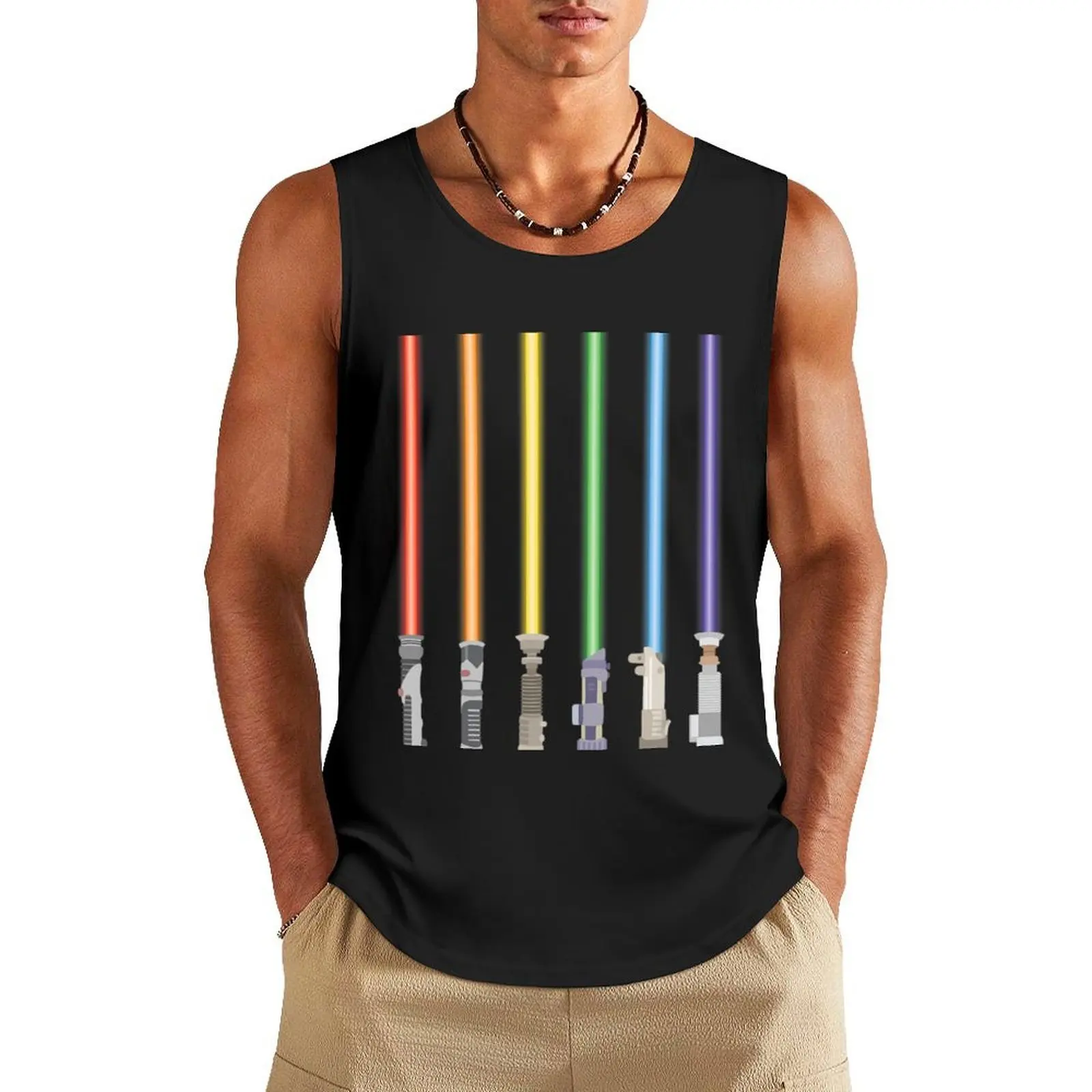 

Lgbt Light Sword Tshirt, Lgbtq Pride Flag Saber Tank Top training weight vest bodybuilding t shirt