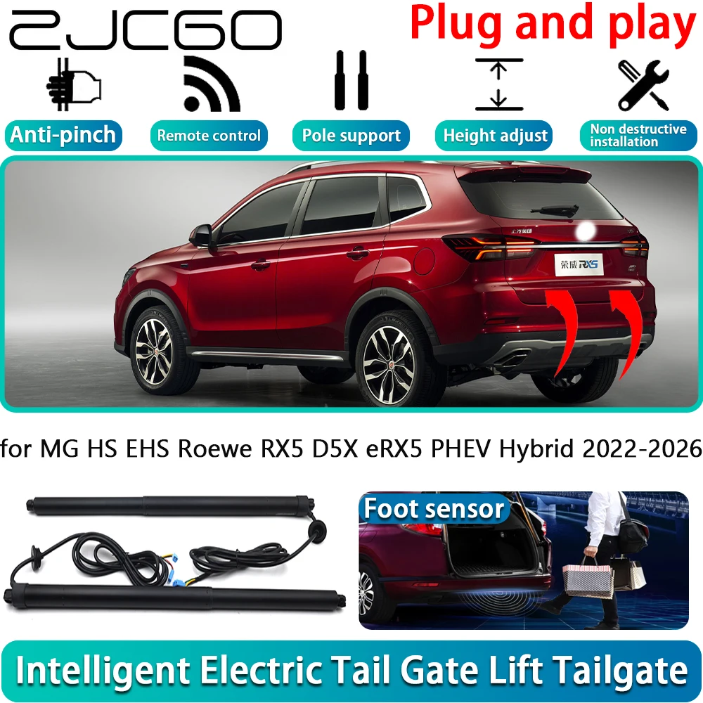 ZJCGO for MG HS EHS Roewe RX5 D5X eRX5 PHEV Hybrid 2022-2026 Electric Powered Tailgate Power Liftgate Automatic Tailgate System
